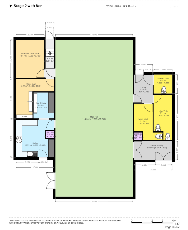 Floor plan after stage two completed